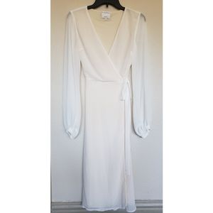 NWT Privacy Please white wrap dress
